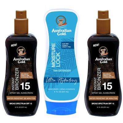 X2szt Żel W Sprayu Z Bronzerem SPF15 + Moisture Lock