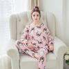 Spring & Autumn Women's Long-Sleeve Pajama Set - Cute Cartoon Design, Plus Size, Cozy Winter Loungewear