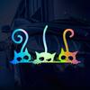 Lovely Cats Family Car Stickers Cartoon Animal Auto Accessories Bumper Rear Windshield Decoration Waterproof Vinyl Decals