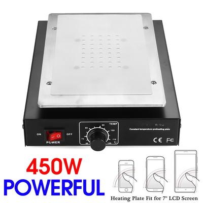 Screen Separator Auto Heating Metal Phone Repair Machine Glass Removal Heating Platform Plate for LCD Screen Separators 450W Black