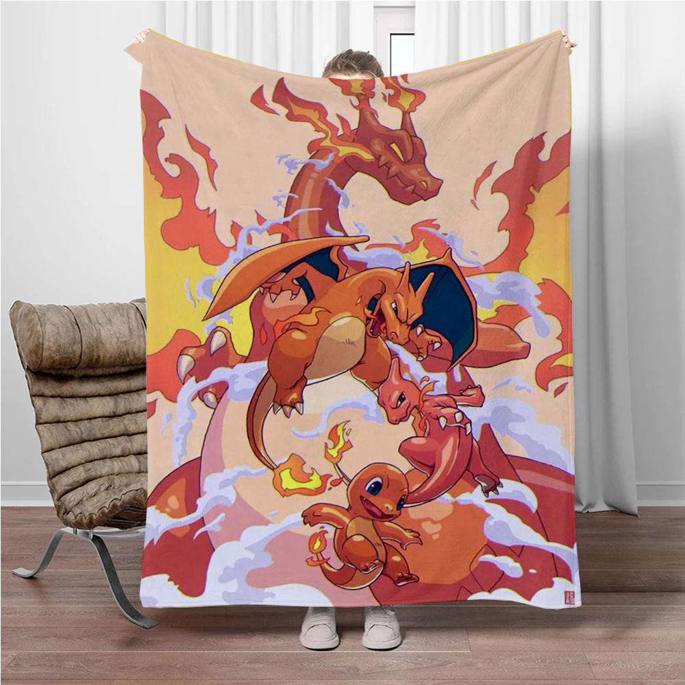 31 Style Pokemon Cartoon Cute Pikachu 3D Soft Flannel Blanket for Bed Bedroom Sofa Picnic,Throw Blankets for Kids Outdoors Gift