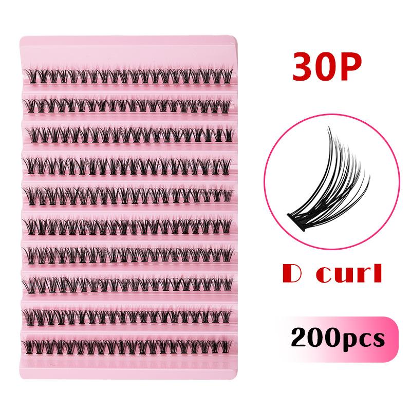 Flat False Eyelashes Stable Segmented Hairs 30P40P50P60P80P14 Rows Curled