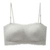 Summer Freedom Strapless Invisible Non-slip Gathering Small Chest Traceless Steel Rim Lace Tube Top Anti-light Bra Cover