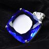 CERTIFIED Blue Tanzanite Square Cushion 91 Ct Lab Created Pendant Gems Free Gift ,MY.PD-90-NS