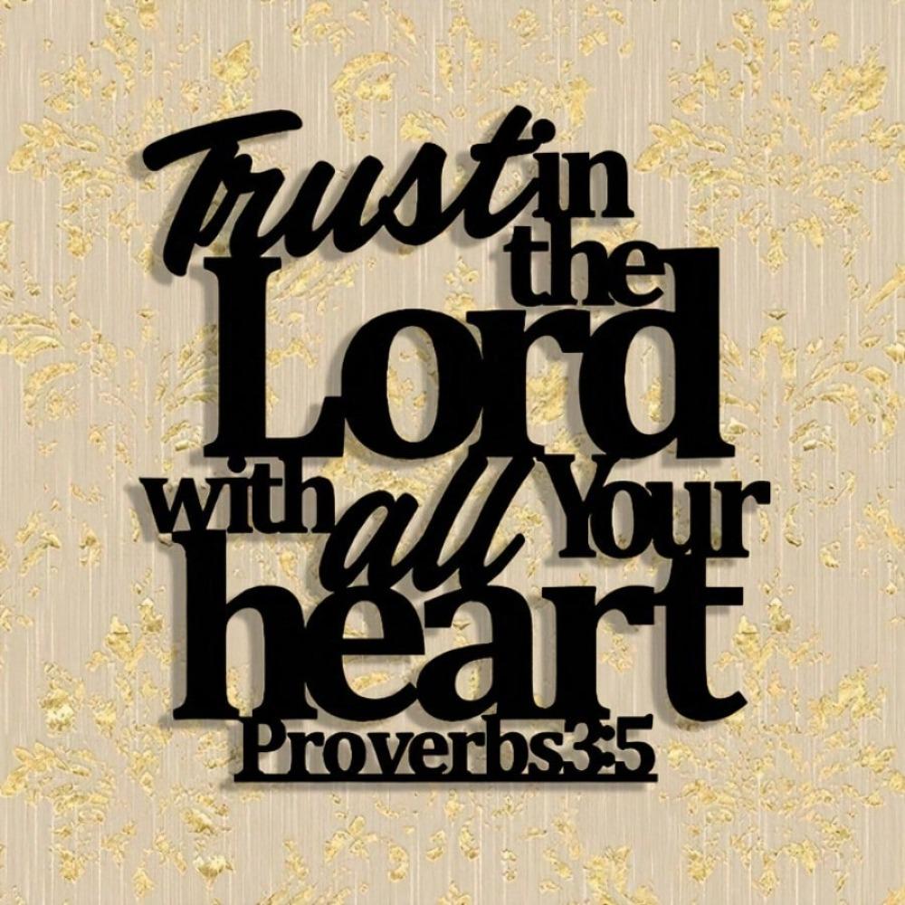 Christian Scripture Metal Wall Art Signage, Handcrafted Steel Bible Plaque for Home, Cafe and Bar Decor