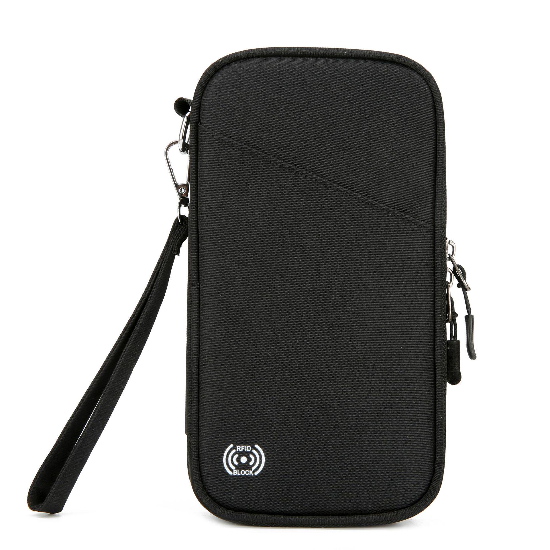 

Модный водостойкий держатель для RFID-паспорта: Многофункциональный органайзер для семейных путешествий большой вместимости чёрный