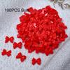 50/100 pezzi Rosa Bianco Kawaii Fiocco Ciondolo per Unghie 3D Resina Fiocco Flatback Gemme per Unghie 8*10mm Strass Gioielli per Nail Art #Papillon