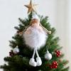 Christmas Angel Doll Pendant with Long Pigtail Design Health Happiness Blessings Decorative Hanging Ornament