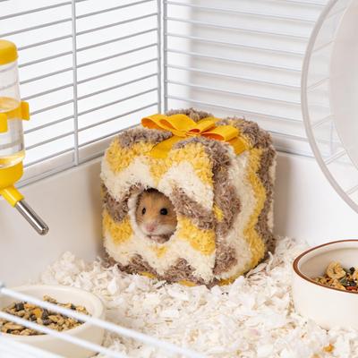 Hamster Nest Winter Warm Small Pet Cage Sleep Bed for Guinea Pigs Hedgehog Cage Cute Mini Hamster House Pet Accessories
