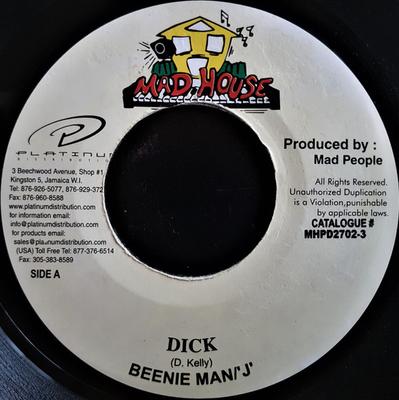 7inch Record BEENIE MAN / 'J' - Dick MHPD27023 Mad House 2003 Jamaica Reggae, Ska & Dub Used