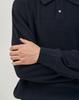 WORK ON BODY OFF Ezon Semi-Overfit Collared Knit [Navy]