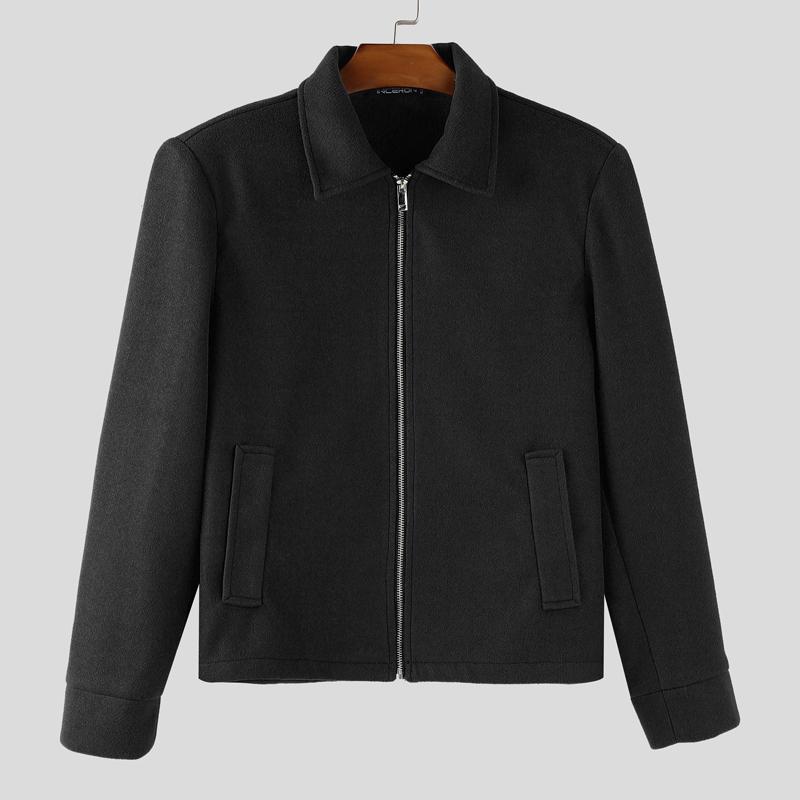 INCERUN Mens Spring Long Sleeve Zipper Casual Thin Coats Tops