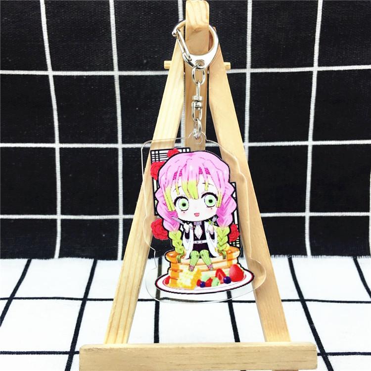 

Брелоки для ключей в стиле аниме «Убийца демонов», персонаж мультфильма, акриловый брелок, металлический декоративный аксессуар, подарочная подвеска