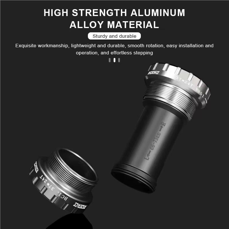 BB68-73mm Bicycle Bottom Bracket Adapter Crank 1.37/24mm For Road Bike Hollowtech Central Axis Aluminum Alloy MTB Accessories
