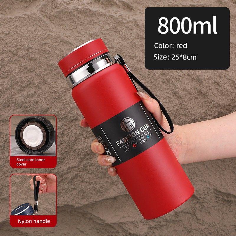 High-Looking, Large-Capacity Thermos Cup for Men and Women, Car-Mounted Tea Cup, 2026 Latest Model, 316 Stainless Steel Water Cup, 800ml