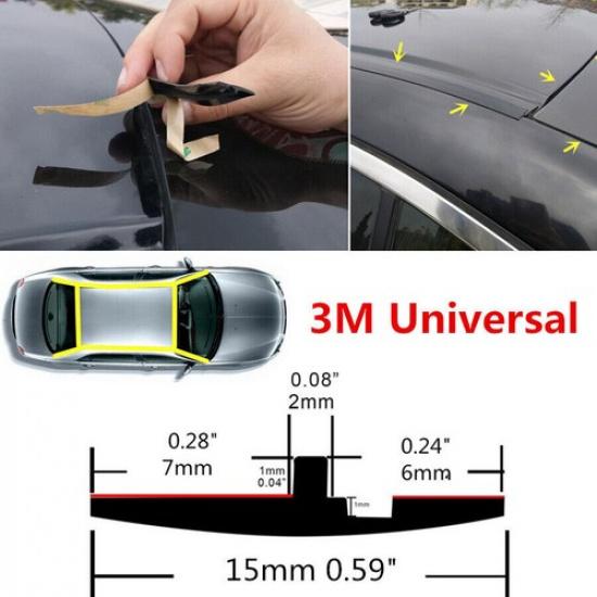 118  Rubber Car Roof Door Gutter Seal Window Sunroof Cover Strip Water Dustproof
