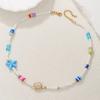 Summer Layering Starfish Adjustable Mixed Color Beads Beaded Choker Handmade Clavicle Chain Beach Jewelry