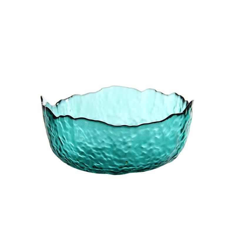 Disposable Bowl High Quality Colorful Different Size Purple Blue Pink Green Glass Salad Bowl for Home Fruit Serving