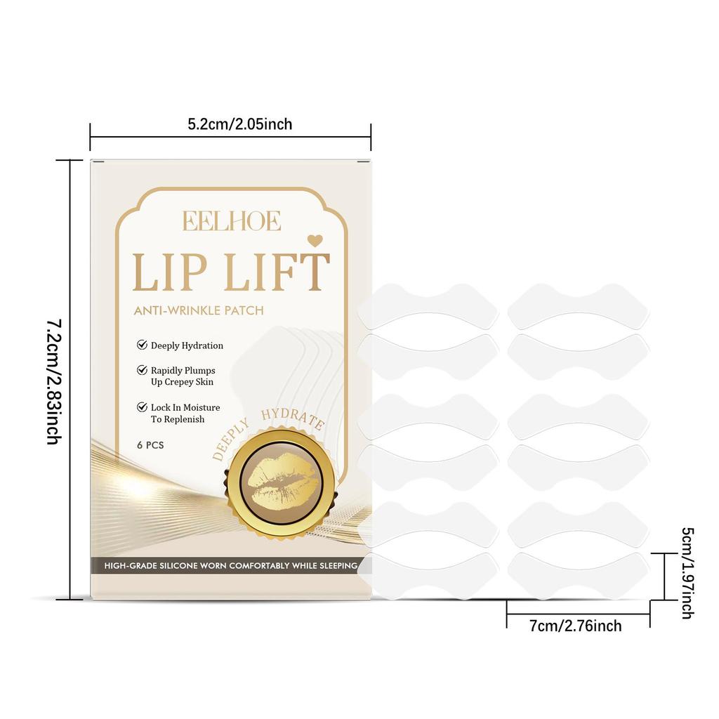 EELHOE Lippenpflege-Patches Feuchtigkeitsspendend und Nährend Lippenbereich Hydratation Peeling & Anti-Falten-Patches Für Lippen