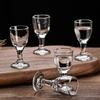 6pcs Wine Cups Set 10ml SGlass Transparent Drinkware Tall Foot Small Capacity Goblet Liquor Spirits Glasses Drinking Cups