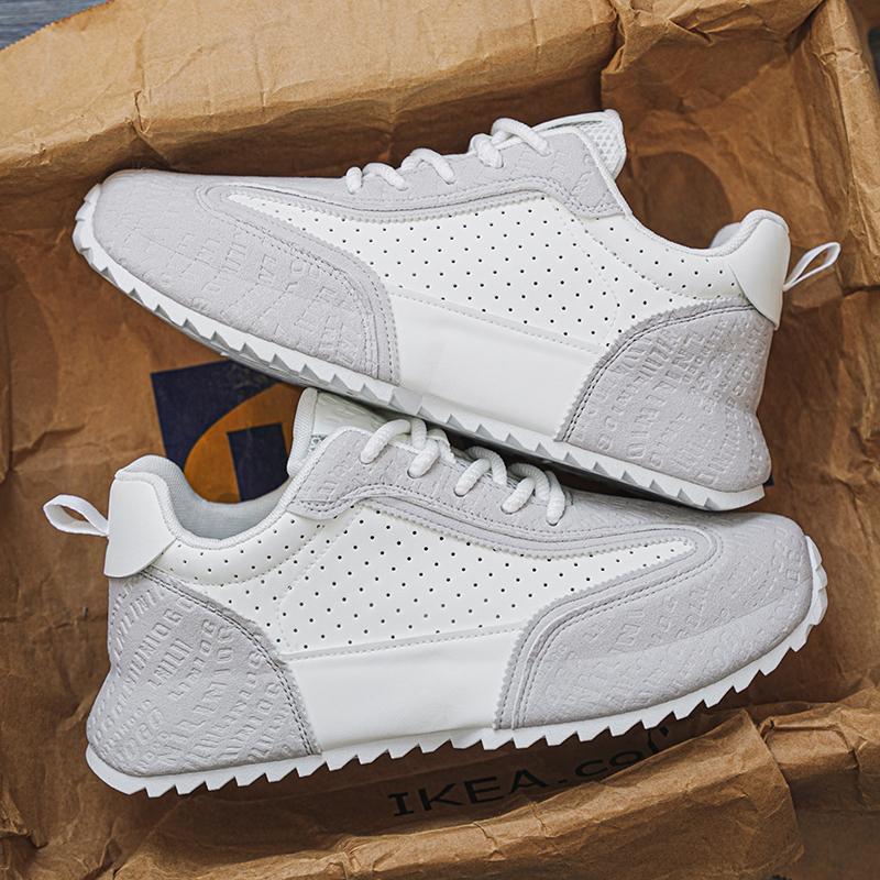 

Чоловічі кросівки на масивній підошві, дизайнерські, з амортизацією, спортивні, модні, повсякденні, шкіряні, сітчасті, дихаючі, зі збільшенням висоти, на плоскій платформі 44