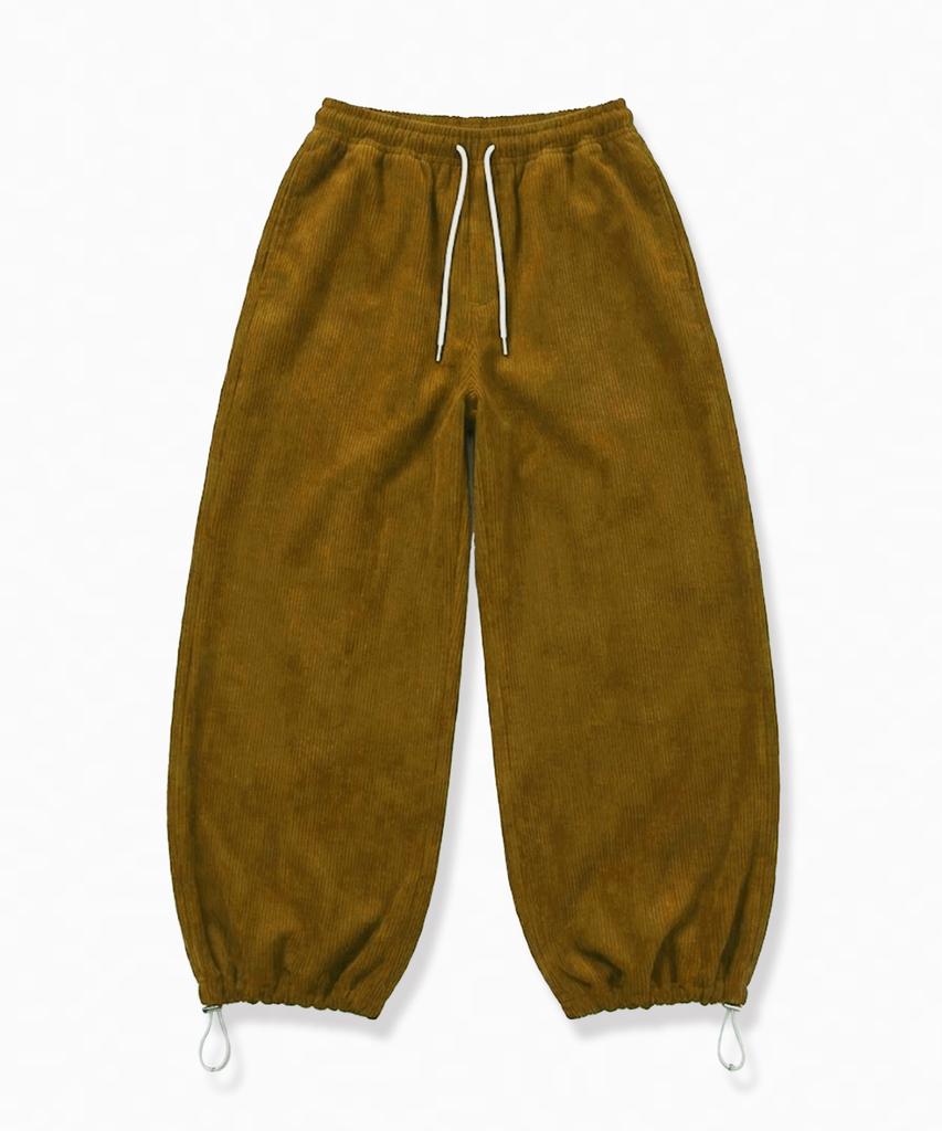FUZZY SCAN Bear Corduroy Wide Pants