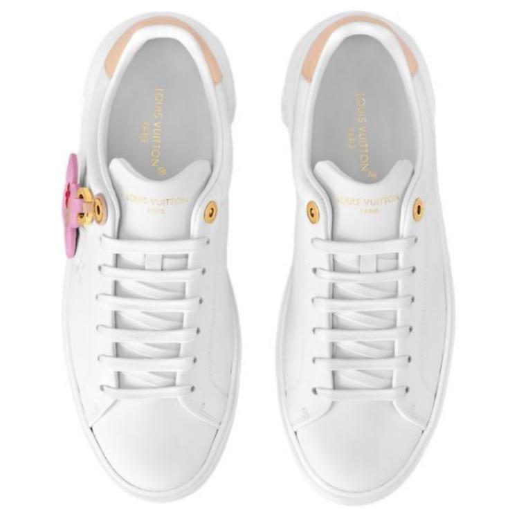 Louis Vuitton Time Out Low Top Skateboard Shoes Women's White 1AGUWK