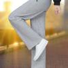 Elegant Plus Size High Waist Loose Sports Pants - European & American Style, Casual Straight Leg, Spring/Autumn