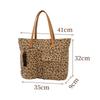 New Leopard Print Tote Bag Large Capacity Shoulder Crossbody Handbag for Women Fashionable Commuter Bag