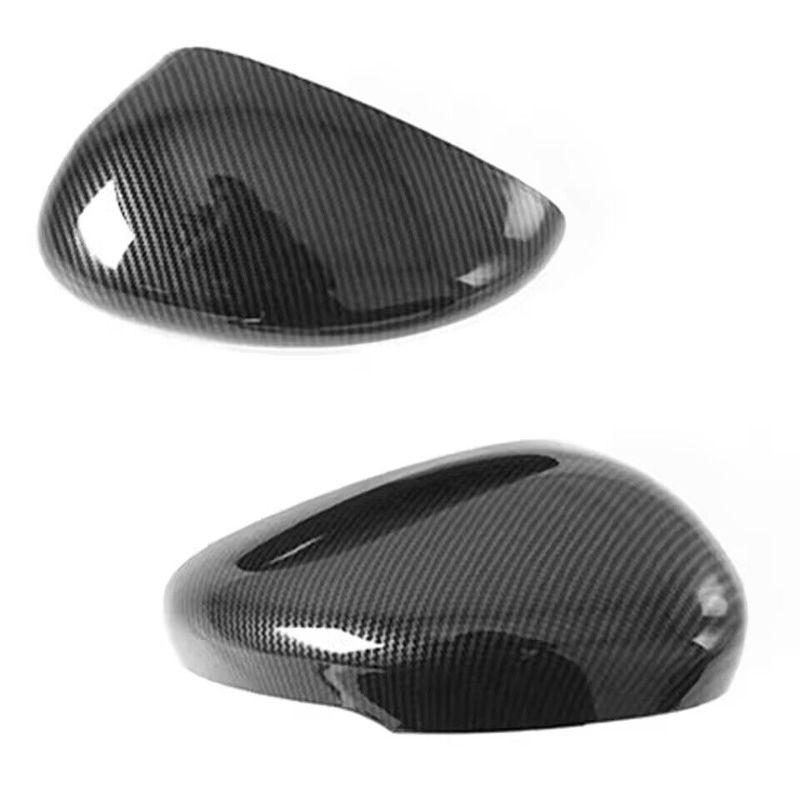 For Ford Escape -2024 Car Sticker Rearview Side Mirror Cover Wing Cap Exterior Door Rear View Case Trim Carbon Fiber Look