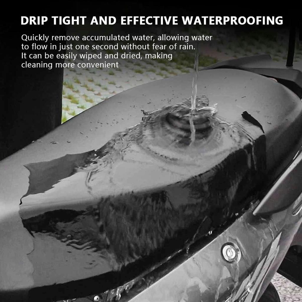 Motorcycle Scooter Seat Cover, Universal Motorbike Seat Cover with Elastic, Breathable PU Leather Scooter Seat Rain PRrotector Cover for Most