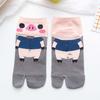 Students Cotton Split Toe Female Flip-flops Socks Low Tube Socks Geta Socks Pig Socks Two Toe Socks