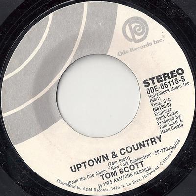 7inch Record TOM SCOTT - Uptown & Country / Appolonia (Foxtr ODE66118SPROMO Ode Records 1975 US Jazz Used
