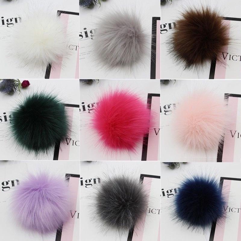 47-tommers Falsk DIY Vaskebjørnspels Pom Poms Ball For Strikking Luer Tilbehør Hatter