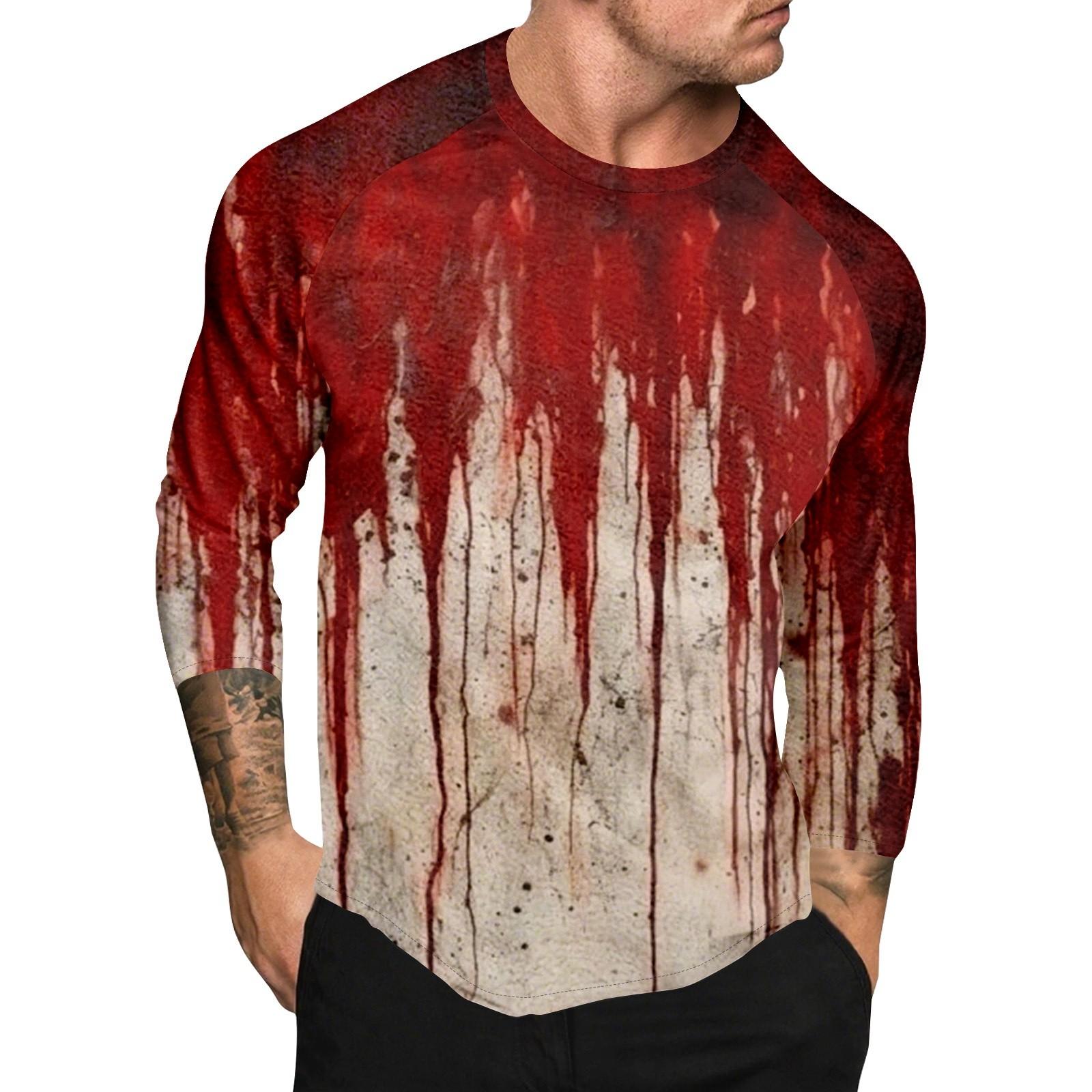 

Мужской топ с длинным рукавом реглан с принтом на Хэллоуин XXL