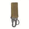 4Pcs Multifunction Tactical Hanging Buckles Nylon Webbing Belt Triangle Buckle Climbing Tool Accessory Carabiner Keychain.