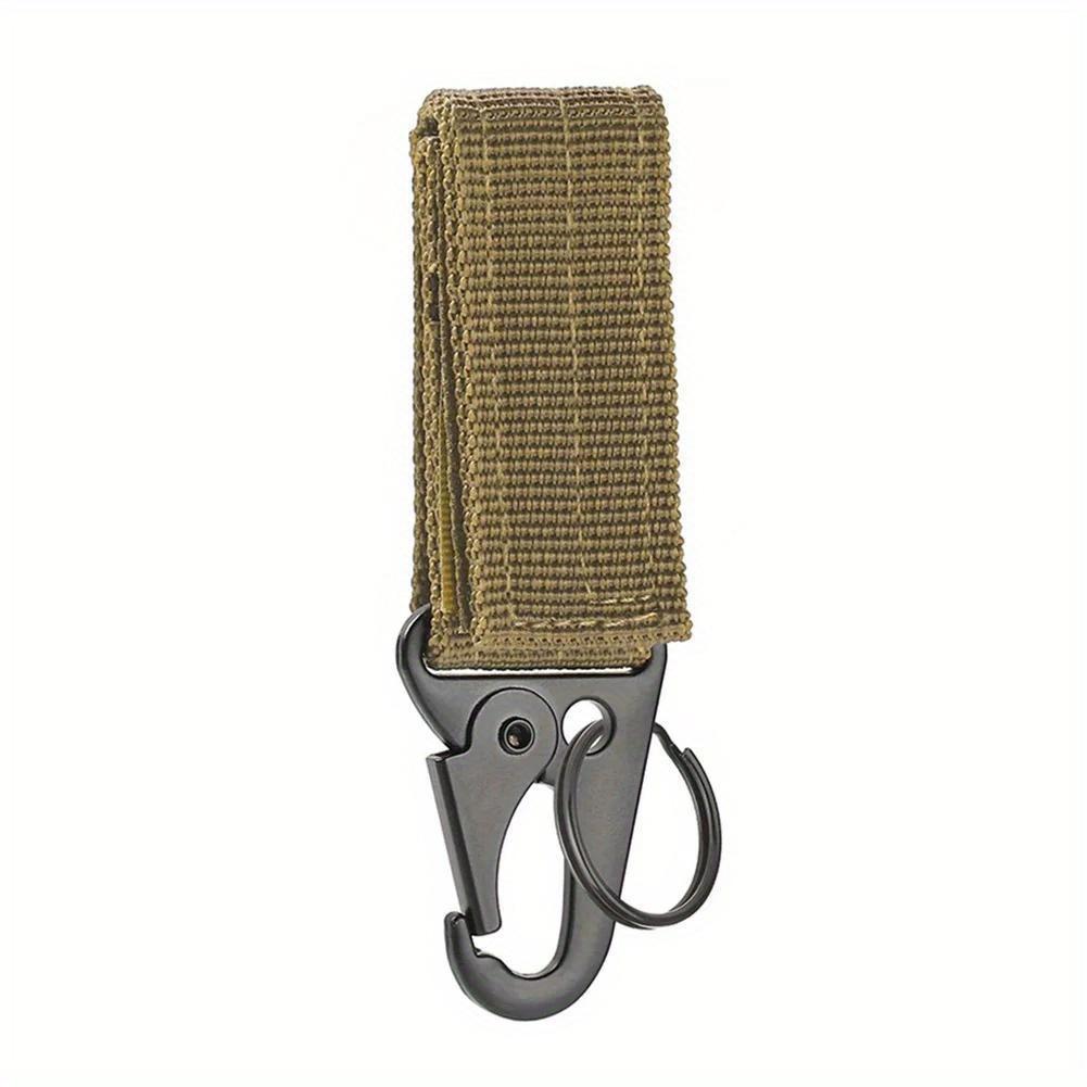 4Pcs Multifunction Tactical Hanging Buckles Nylon Webbing Belt Triangle Buckle Climbing Tool Accessory Carabiner Keychain.