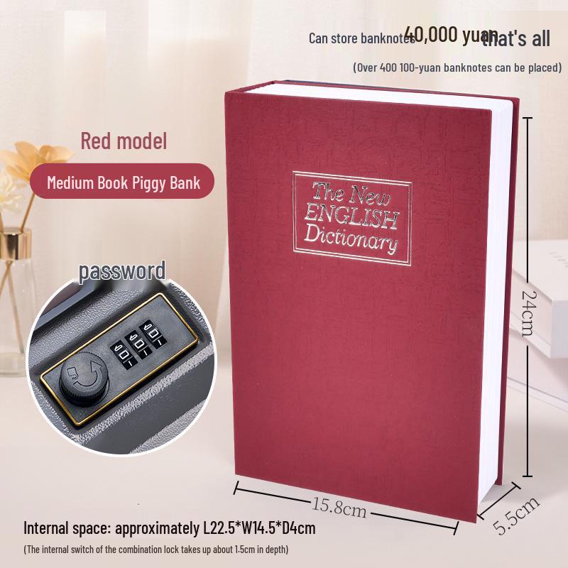 Cross-Border Artifact Combination Lock Piggy Bank Faux Book Safe with Simulated Storage