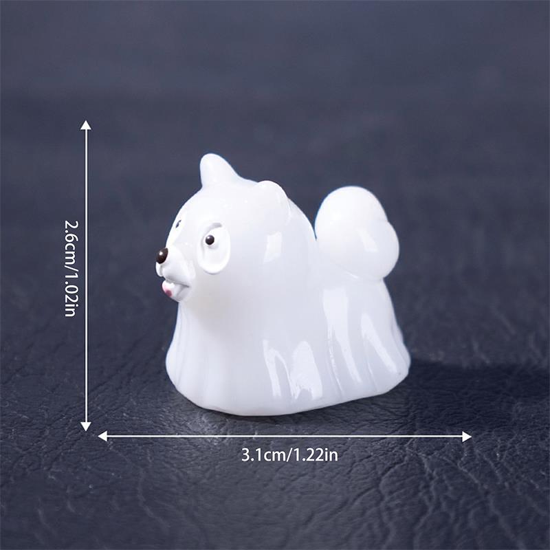 5PCS Dollhouse Luminous Ghost Animal Miniature Models DIY Accessories Doll House Decor Halloween Ornaments Glow In The Dark Toys