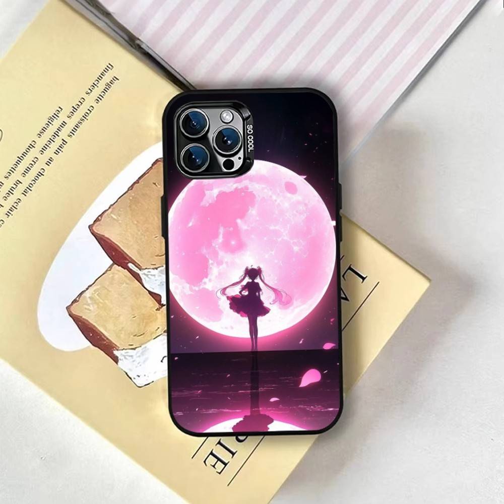 S-Sailor M-Moons Phone Case For iPhone 17,16,15,14,13,12,11 Plus,Pro Max,XS,Colorful Silver Black Cover