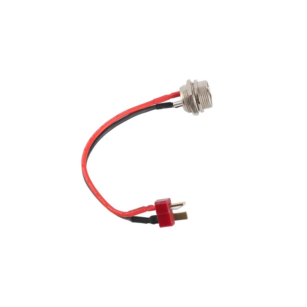 Charging Port Replacement Electric Scooter 3 Pin Charging Socket with 2 Wire Cable Dust Cover