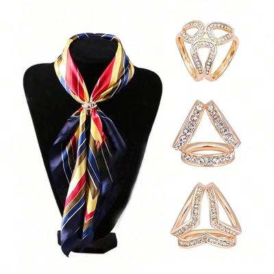Seidenschal-Clip-Halter, Strass-Girlande, Bindfäden, Brosche, Schal-Clip, Schnalle, Schmuck, Geschenk