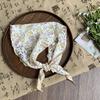New product fresh and sweet curved tooth triangle scarf scarf women's hot-selling decorative small scarf silk scarf