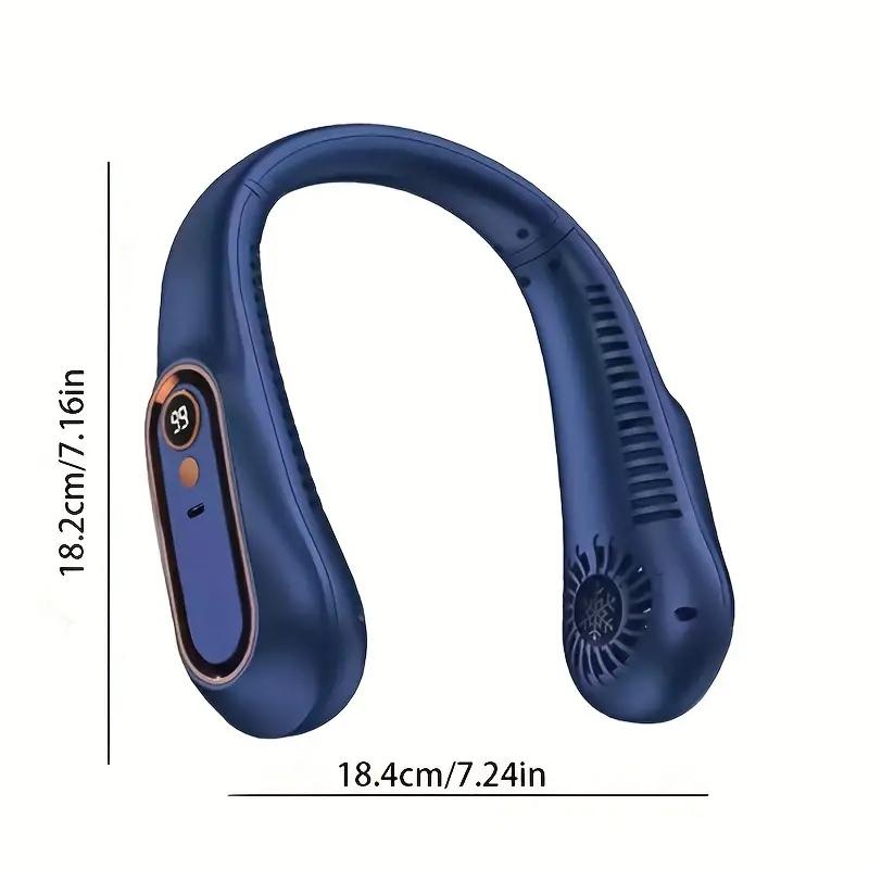 Nakkefifte, Hold deg kjølig og komfortabel med denne USB-oppladbare 5-trinns justerbare nakkefiften - Digitalt display og bladeløs!