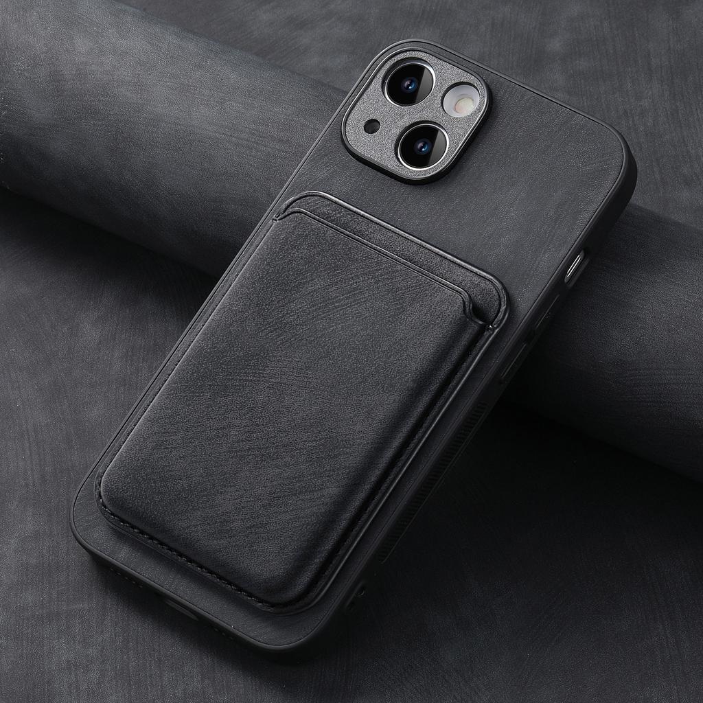 PU Leather for Magsafe Case for iPhone 17 Air 16 15 Pro Max 16e 14 Plus 13 12 11 Pro Magnetic Back Cover with Card Holder XLD12