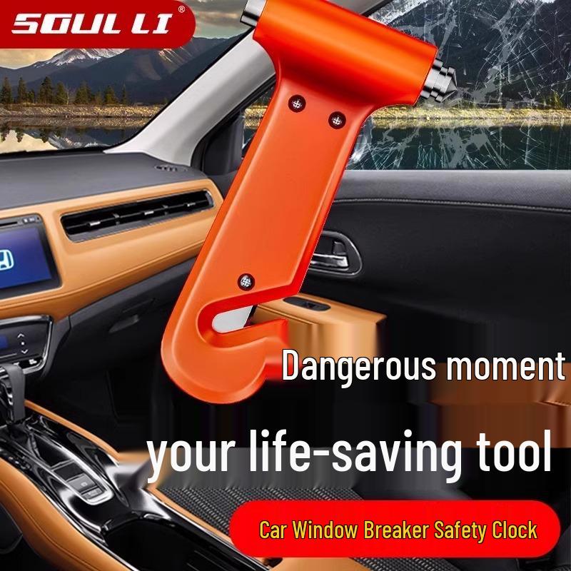 Multifunctional Car Safety Hammer: Window Breaker & Fire Rescue Tool