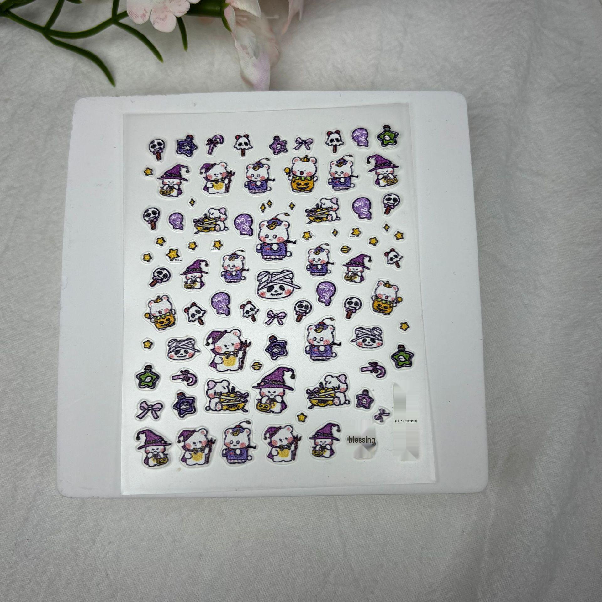 Cinnamon Pacha Dog 3D Waterproof Cartoon Nail Art Stickers 9x7 cm