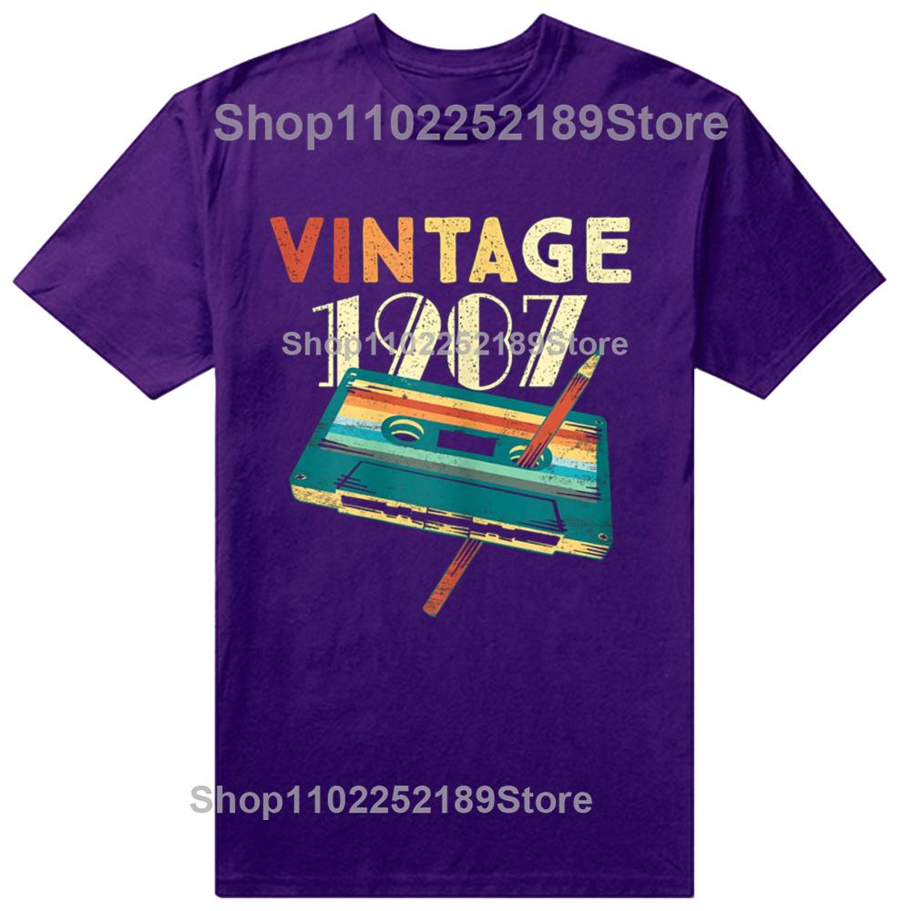 Funny Vintage 1987 Music Cassette 38th Birthday Gifts 38 Years Old Graphic Tshirts Tshirt 100 Cotton Loose Oversized T Shirt