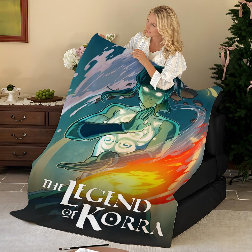 Animation T-The L-Legend O-Of K-Korra Throw Flannel Blanket, Soft Warm, Durable & Washable Cute Cool