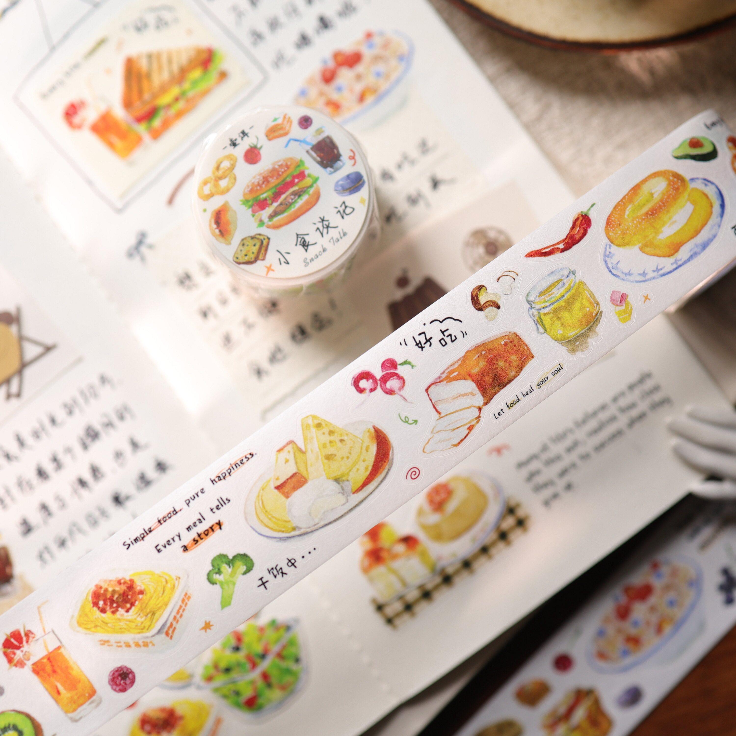 Yier  Salt journal Material [Snack Talk] PET Washi Tape Cutting Die Sticker